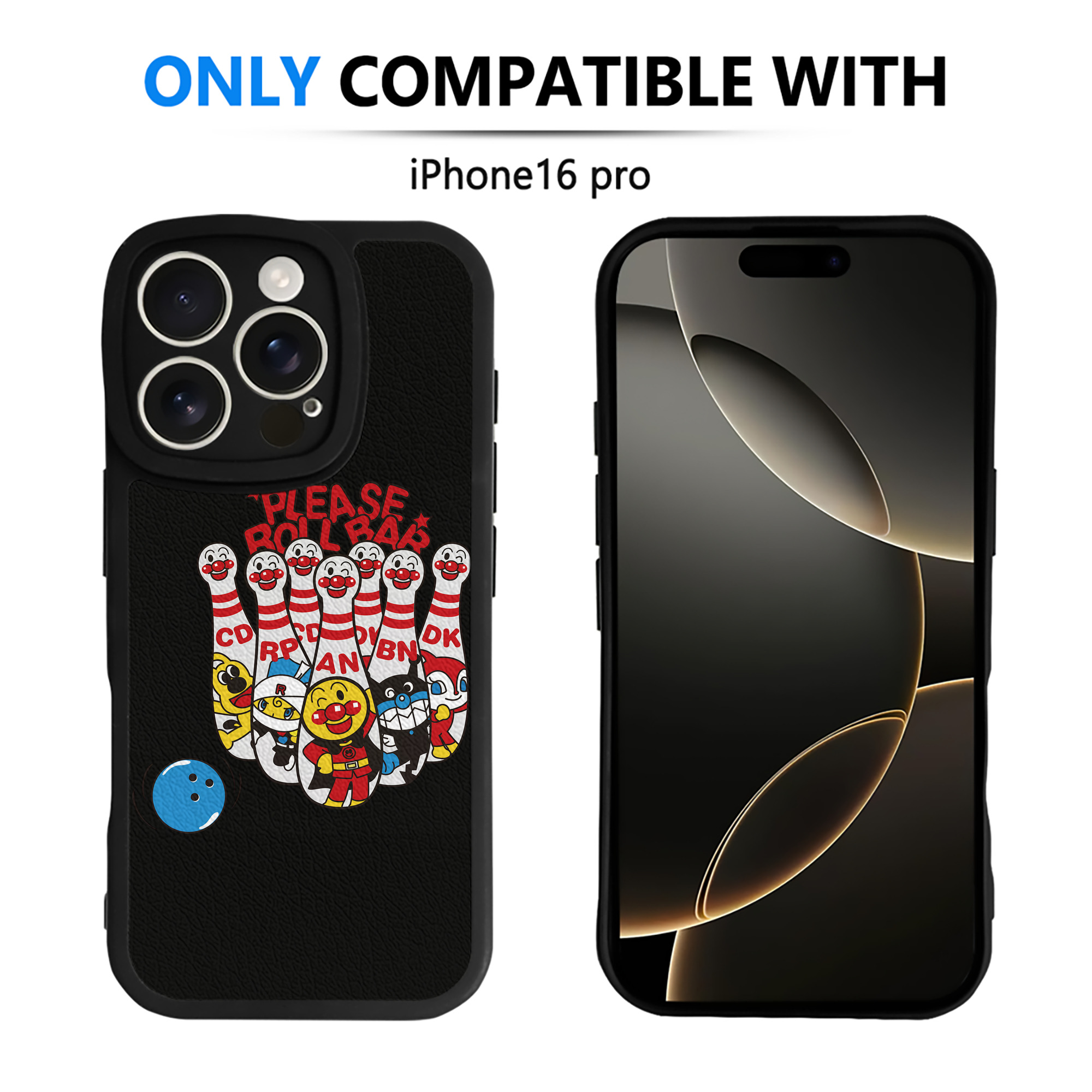 （画像用） アンパンマン Anpanman 【iPhone 16シリーズ対応】シリコンスマホケース（レザー調） 材質：シリコン